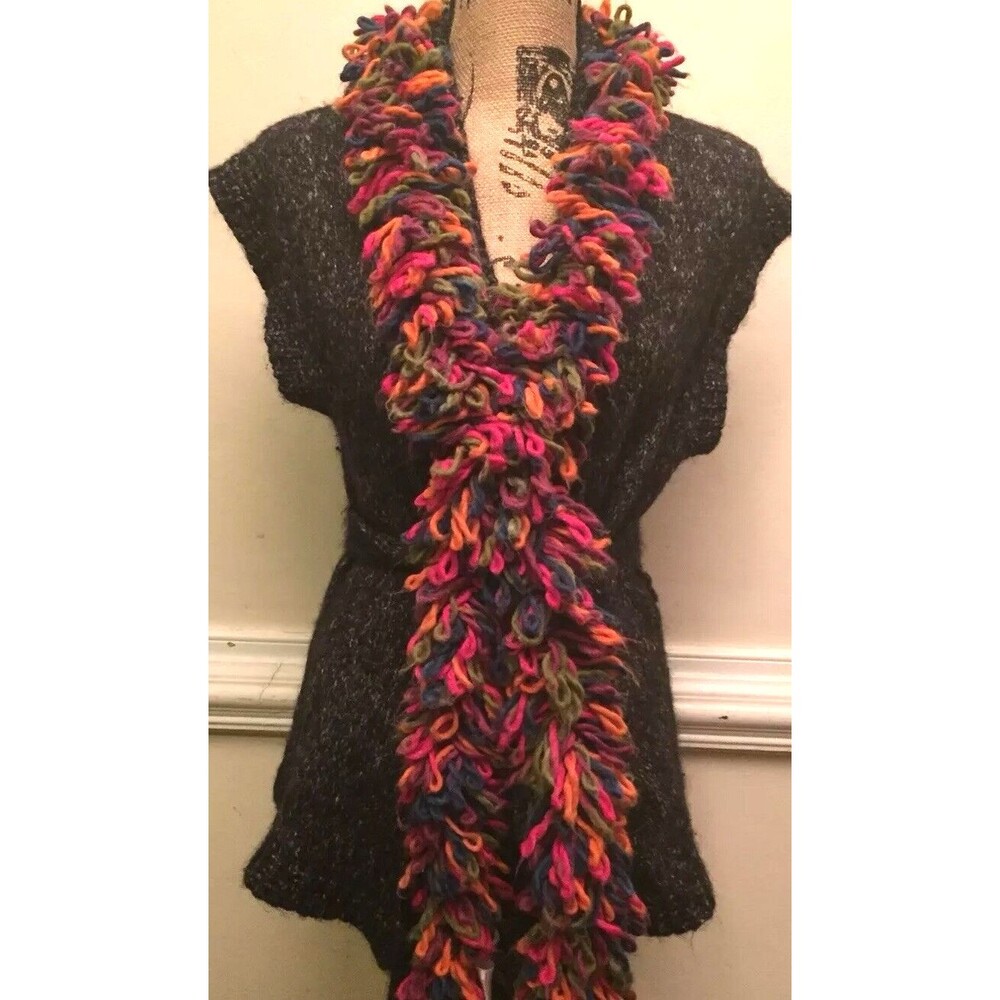 Womens Rainbow Decorative Loop Scarf BOHO Unique Accessories Juniors